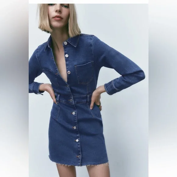 Zara | Dresses | Zara Denim Shirt Dress | Poshmark